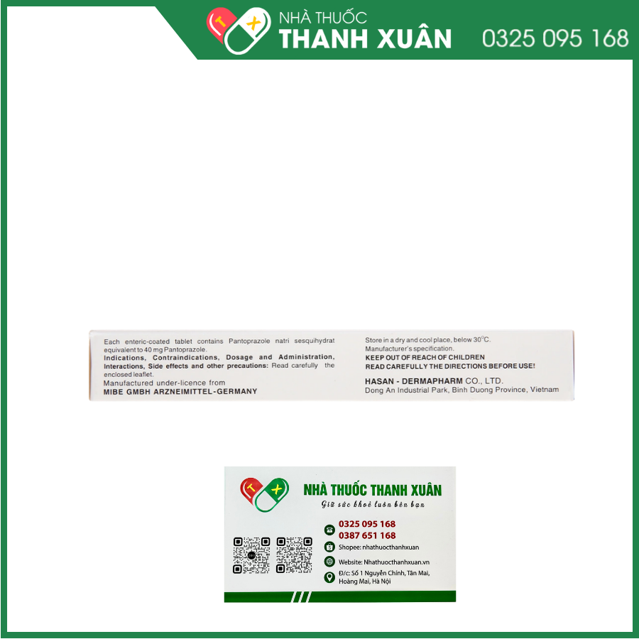 Hansazol 40mg trị trào ngược dạ dày, thực quản